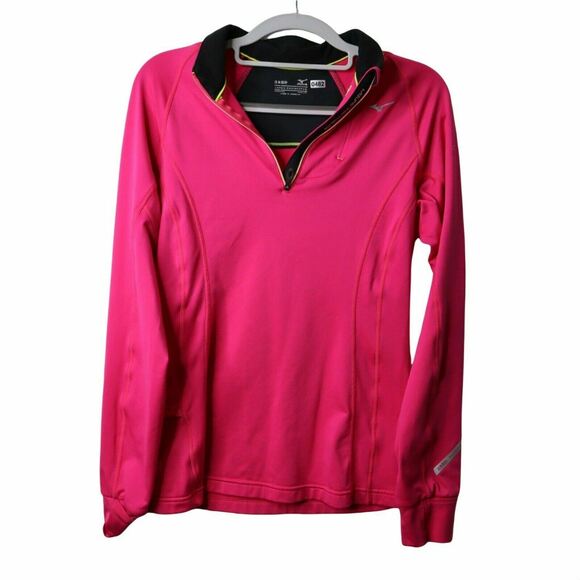 Mizuno Jacket Womens M Pink Warmalite Running 1/4 zip pull over - Picture 1 of 10